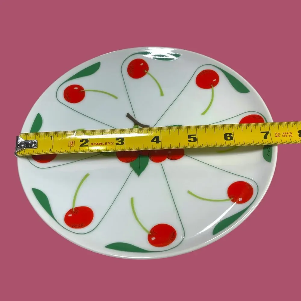Vintage 1979 Stafford by Enola Fruit Time Cherry Plate 7.25” Retro Kitchen Decor